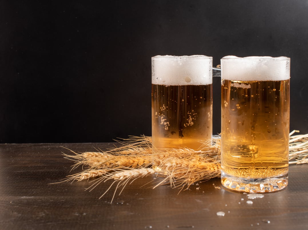 Glasses of Beer on a Table